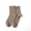 Meias de caxemira outono e inverno unissex meias quentes anti-odor absorventes de suor pés sem cheiro meias de cano médio meias de tricô espessadas
