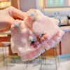 Guantes Infantiles Kuromi para Bebés, Guantes Gruesos de Invierno para Niñas de Medio Dedo y Cinco Dedos para Niños, Cálidos y Lindos Sanrio