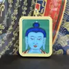 Hotong Nepal Xizang Thangka Puro Pintado à Mão Mestre da Medicina 4*5 Núcleo do Cartão