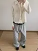 Jeans de Mezclilla Lavada con Salpicaduras de Tinta Cross-Border 2026 para Hombre, Corte Recto Holgado Vintage, Pantalones de Trabajo de Pierna Ancha Fluidos