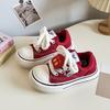 Versión coreana de zapatos de pan de cabeza grande feos lindos 2025 primavera estudiantes femeninas chic lindos de muñeca zapatos de lona XY-A211