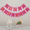 Decoración para Fiesta de Cumpleaños Infantil Bandera de Cumpleaños de Cola de Pez Pancarta de Letras Feliz Cumpleaños Bandera Colgante de Cola de Pez