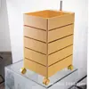 Armário de armazenamento rotativo móvel mesa de cabeceira ins armário lateral simples estilo nórdico armário Internet Celebrity armário de armazenamento cosmético