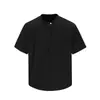 Camiseta Desconstruída de Manga Curta Estilo Americano Nanxia para Homens, Nova Tendência Verão 2026 Design de Marca Casual Gola Redonda