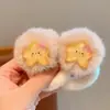 2025 Novo Estilo Corda de Cabelo de Pelúcia com Bola Elástica para Meninas e Crianças Espessada e Não Prejudicial Veludo Quente Desenho Animado Prendedor de Cabelo