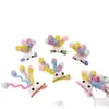Lindo Pasador de Peluche de Primavera, Chico Divertido y Gracioso de Ojos Grandes, Pasador de Chica con Palo Retorcido Colorido, Accesorio para el Cabello Divertido de Dibujos Animados