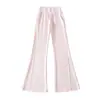 Pantalones deportivos de tiro bajo estilo americano con cintura ancha y cordón para mujer, nuevos de otoño, corte ajustado, alargan las piernas, pierna ancha ligeramente acampanada