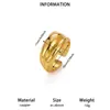 Anillos de Pareja Multicapa Lisos Estilo Retro de Nicho Transfronterizos con Acabado de Alta Gama, Anillos de Mariposa Chapados en Oro de 18 Quilates para Hombres y Mujeres, Venta al por Mayor desde el Fabricante