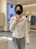 Novedad Otoño/Invierno 2026 Sudadera Larga Holgada con Capucha Estilo Coreano para Mujer Chaqueta Versátil con Sentido de Diseño de Cremallera A15019