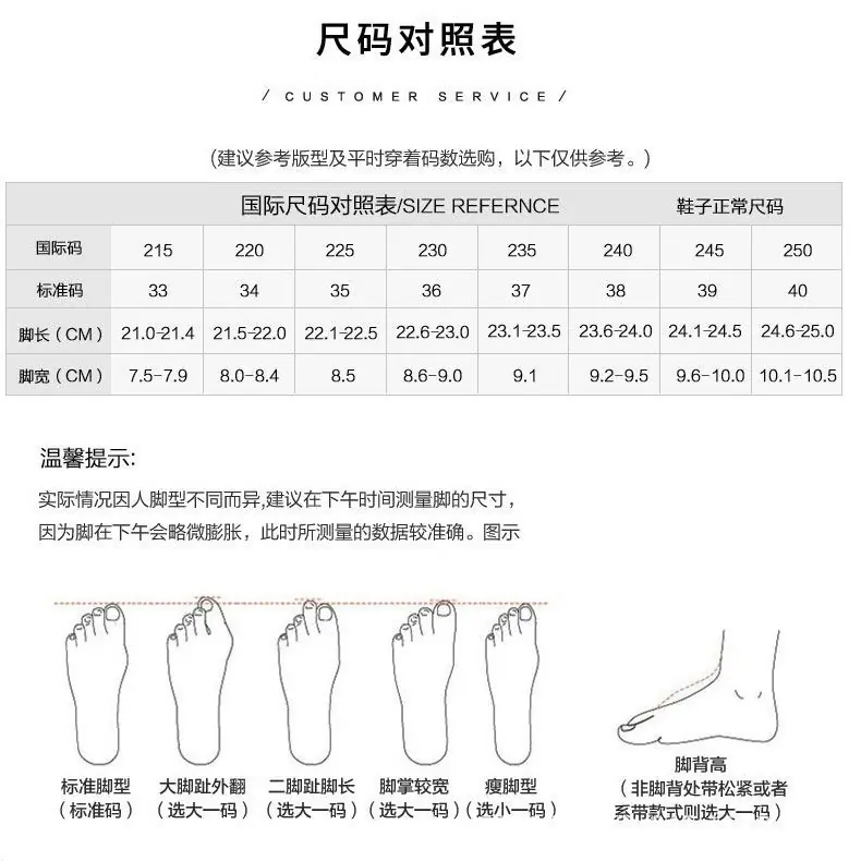 尺码表