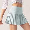 Culottes plisados transfronterizos shorts deportivos para correr para niñas falda de dos piezas falsa INS Falda deportiva de tenis imitación exposición