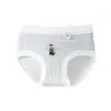 Pantaletas de algodón puro para mujer 10A antibacterianas, entrepierna extendida, transpirables, sin costuras, elásticas, ajustadas a la cadera, estilo universitario británico, pantaletas para mujer con temática de oso