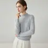 Nuevo Suéter de Punto para Mujer Otoño/Invierno 2026 100% Cachemir Puro de Cuello Alto Medio, Prenda de Alta Gama, Suéter de Capa Base