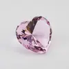Cristal de Diamante de Cristal Rosa en Forma de Corazón Adorno Creativo Regalo para Pareja Aniversario de Boda Regalo de Cumpleaños Grabado
