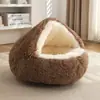 Nido para Gato con Forma de Concha Semi-Cerrada Cálido de Invierno Cama para Mascota Gato Cama para Perro Semi-Cerrada Cama para Perro Nido Cerrado para Gato Venta al por Mayor