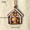Colgante Nuevo de Madera Transfronterizo Muñeco Árbol de Navidad Colgante Pequeño Ángel de Navidad Campana Guirnalda Colgante Decorativo