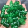 Cuentas de piedra de jade con agujero grande, cuentas de barril de tres vías, venta al por mayor, accesorios de joyería de jade para bricolaje, cuentas sueltas, cuentas de dinero al por mayor