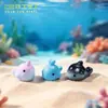 Micro-Paisagismo Baleia Azul Fofa Orca Animais Marinhos Partículas Fofas Aquário Paisagismo Enfeites DIY Acessórios de Pendurar Pequenos Enfeites