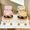 Decoración de Pastel Forma de Planta en Maceta Día del Maestro 2026 Adorno de Pies Pequeños Lindos Inserto para Tarjeta Feliz Día del Maestro