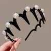 Pinzas para el Cabello de Tela de Alta Gama Estilo Coreano, Diademas Muy Bonitas para Mujer, Diseño de Corona Alta Que No Aprieta la Cabeza, Hace que el Rostro Luzca Más Pequeño, Accesorio para el Cabello de Diadema Exterior