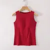 Dropshipping Camiseta Regata Feminina Nova Estilo Primavera e Verão com Bojo, Decote Elegante de Uma Linha, Adequada para Uso Interno e Externo