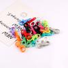 Candy color plástico rotativo dog chain chaveiro diy handmade bagagem conexão cauda gancho lagosta fivela acessórios