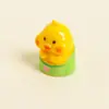 Resina Figura de Pato Amarelo Fofo Acessório DIY Micro Paisagem Decoração de Mesa de Carro Série Curativa