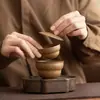 Tetera portátil con una tetera y una taza, juego de té de servicio rápido para una persona, mini tetera, juego de té de viaje