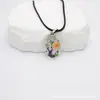 Puesto de Lugar Pintoresco Joyería Collar para Mujer Flor de Cerezo Flor Seca Piedra del Tiempo Narciso + Collar de Flor de Encaje Flor de Durazno