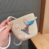 Bolsa de Playa Nueva de Verano para Niñas, Cola de Sirena, Concha Marina, Bolsa de Paja de Nylon, Bolso Cruzado de Hombro para Niños