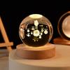 Luz nocturna de bola de cristal tallada para interiores, adornos de escritorio de cristal blanco, regalos para estudiantes, pequeños regalos de alto sentido, luz nocturna
