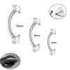 Conjunto de 12 Peças dos Piercings de Sobrancelha de Aço Inoxidável Mais Vendidos da Amazon com Pontas Afiadas, Bolas Redondas e Inlays de Zircônia