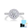 Anel de Prata 925 com Moissanita Prata Pura Cruzada Anel para Dedo Indicador de Luxo Nicho Anel de Casamento para Casal Anel de Casamento de Luxo