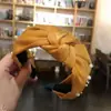 Acessórios de Cabeça para Lavar Cabelo de Aba Larga com Laço Amarrado, Headband Larga com Laço, Headband de Pérolas Estilo Coreano para Celebridade da Internet