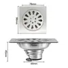 Drenaje de Piso de Acero Inoxidable 304 de 2 mm con Tapa, Sello de Agua Profundo, Anti-Olor, Salida de Drenaje de 10*10 para Baño, Cuarto de Ducha
