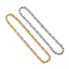 Hip-Hop Europeo y Americano de Moda Cadena de Titanio con Eslabones de Lazo Personalizado No se Desvanece Unisex Set de Pulsera y Collar Estilo Pareja Accesorios