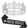 Corona Redonda de Cristal Transfronteriza Europea y Americana Tiara Príncipe de Graduación Cinta Corona Rey Reina Decoración de Fiesta