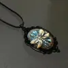 Elegante Collar con Colgante - Ovalado Bruja Cuervo Joyería Elegante para Mujer Regalo Adecuado para el Uso Diario