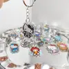 Sanrio Hello Kitty Colgante de Acrílico Pixelado Llavero de Dibujos Animados Lindo Decoración para Mochila de Estudiante Pequeño Regalo