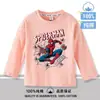 Nueva Camiseta de Manga Larga para Niños 2026, Algodón con Dibujos Animados, Manga Larga Raglán para Primavera y Otoño, Camiseta Básica para Niños 6