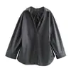 Atacado de fabricante de roupas femininas transfronteiriço 2026 nova camisa de popeline da moda casual elegante com pregas nas costas estilo europeu e americano