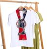 Lenço de Seda Fino e Longo para Mulheres, Estilo Primavera e Outono, Lenço Decorativo de Pescoço Moderno e Versátil