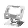 Suporte de mesa plano de metal, dobrável, adequado para iPad e telefones tablet, suporte de apoio ajustável em altura, dissipador de calor e rotativo