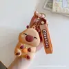 Bolsa de monedas popular de Capibara Llavero Cabeza de silicona Bolsa de almacenamiento para auriculares Bolso colgante Accesorios Regalos pequeños Al por mayor