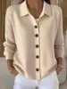 2026 Cárdigan de Punto Transfronterizo Europeo y Americano con Botones para Mujer Abrigo de Suéter Otoño e Invierno Nuevo Color Sólido Casual Moda Ropa para Mujer
