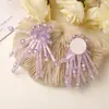 Moda Coreana Borla Cristal Fantasma con Perlas Flor de Tela Pegatinas DIY Aretes Accesorios para el Cabello Zapatos Flores Ropa Accesorios Colgantes