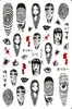 2025 Nuevas Pegatinas de Uñas Transfronterizas Serie de Carnaval de Halloween Fantasma Lindo de Dibujos Animados Gato Negro Pegatinas Adhesivas
