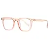 Gafas Planas Vintage Cuadradas con Forma de Flecha Estilo Coreano Ins Artísticas Retro Monturas de Gafas Gafas de Moda Antiluz Azul Tendencia