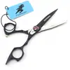 Tijeras de Peluquería Tomahawk Negras Personalizadas de 5.5 pulgadas, Tijeras para Cortar el Cabello, Tijeras Planas, Tijeras Entresacadoras