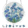 Produto novo transfronteiriço Azure Bloom Sun Catcher Sussurrante quebra-cabeça de acrílico para pendurar na janela decoração de casa quebra-cabeça de 83 peças